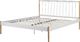 Beliani Łóżko metalowe 160 x 200 cm białe MAURS 3