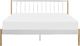 Beliani Łóżko metalowe 180 x 200 cm białe MAURS 2