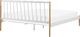 Beliani Łóżko metalowe 180 x 200 cm białe MAURS 3