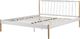 Beliani Łóżko metalowe 180 x 200 cm białe MAURS 4