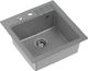 Zlewozmywak Steiner PETER 110 Steingran  granitowy szary 1-komorowy z/o (50x52x20) z syfonem i zaślepką 2