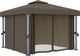 vidaXL Altana ogrodowa z zasłonami, 3 x 3 m, kolor taupe, aluminium 3