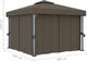 vidaXL Altana ogrodowa z zasłonami, 3 x 3 m, kolor taupe, aluminium 6