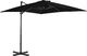 vidaXL Parasol wiszący na aluminiowym słupku, 250x250 cm, czarny 1