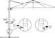 vidaXL Parasol wiszący na aluminiowym słupku, 250x250 cm, czarny 6