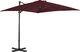 vidaXL Parasol wiszący na aluminiowym słupku, bordowy, 250x250 cm 1