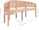vidaXL Ławka w kształcie banana, 200 cm, lite drewno tekowe (310495) 7