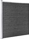 vidaXL Zestaw ogrodzeniowy z WPC, 1657 x (105-186) cm, czarny 4