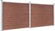 vidaXL Zestaw ogrodzeniowy z WPC, 353x146 cm, brązowy 2