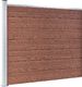 vidaXL Zestaw ogrodzeniowy z WPC, 353x146 cm, brązowy 4