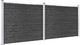 vidaXL Zestaw ogrodzeniowy z WPC, 353x146 cm, szary 2