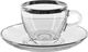 Witek Home Zestaw 6 Filiżanek do espresso 60 ml + spodki Platinium Line 1