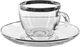 Witek Home Zestaw 6 Filiżanek do espresso 60 ml + spodki Platinium Line 1