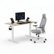 Krzesło biurowe SENSE7 Krzesło biurowe Nakai Biało-szare + Biurko elektryczne Nojo 120x60 White Pine 1
