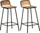 vidaXL Krzesła barowe, 2 szt., lite drewno mango 1