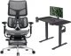 Fotel Diablo Chairs BRAVE Fotel biurowy ergonomiczny V-KINETIC czarny + EGON 1100 Czarne 110 cmx60 cm 1