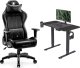 Fotel Diablo Chairs X-ONE 2.0 NORMAL czarny + EGON 1100 Czarne 110 cmx60 cm 1