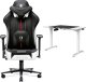 Fotel Diablo Chairs X-PLAYER 2.0 King Size Czarno-biały + EGON 1100 Białe 110 cmx60 cm 1