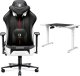 Fotel Diablo Chairs X-PLAYER 2.0 Normal Size Czarno-biały + EGON 1100 Białe 110 cmx60 cm 1