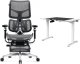 Fotel Diablo Chairs BRAVE Fotel biurowy ergonomiczny V-KINETIC czarny + EGON 1100 Białe 110 cmx60 cm 1