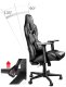 Fotel Diablo Chairs X-Fighter czarny + EGON 1100 Białe 110 cmx60 cm 5