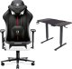 Fotel Diablo Chairs X-PLAYER 2.0 King Size Czarno-biały + EGON 1100 Orzechowe 110 cmx60 cm 1