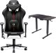 Fotel Diablo Chairs X-PLAYER 2.0 Normal Size Czarno-biały + EGON 1100 Orzechowe 110 cmx60 cm 1
