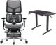 Fotel Diablo Chairs BRAVE Fotel biurowy ergonomiczny V-KINETIC czarny + EGON 1100 Orzechowe 110 cmx60 cm 1