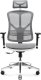 Krzesło biurowe Diablo Chairs V-Basic Biało-szare + EGON 1100 Białe 110 cmx60 cm 3
