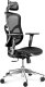 Krzesło biurowe Diablo Chairs V-Basic Czarne + EGON 1100 Orzechowe 110 cmx60 cm 6