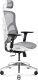 Krzesło biurowe Diablo Chairs V-Basic Biało-szare + EGON 1100 Orzechowe 110 cmx60 cm 2