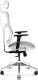 Krzesło biurowe Diablo Chairs V-Basic Biało-szare + EGON 1100 Orzechowe 110 cmx60 cm 4