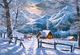 Castorland Puzzle 1500 el snowy morning Śnieżny poranek góry 2