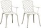 vidaXL Krzesła ogrodowe 2 szt., odlewane aluminium, białe (315574) 1
