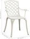 vidaXL Krzesła ogrodowe 2 szt., odlewane aluminium, białe (315574) 8