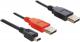 Kabel USB Delock miniUSB - 2x USB-A 0.3 m Czarny (83178) 1