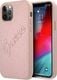 Guess Guess GUHCP12MRSAVSRG iPhone 12/12 Pro 6,1" różowy/pink hardcase Saffiano Vintage Script 1