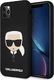 Karl Lagerfeld Karl Lagerfeld KLHCN65SLKHBK iPhone 11 Pro Max czarny/black hardcase Silicone Karl`s Head 1