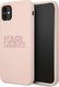 Karl Lagerfeld Karl Lagerfeld KLHCN61STKLTLP iPhone 11 Silicone Stack Logo różowy/pink 1