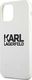 Karl Lagerfeld Karl Lagerfeld KLHCP12MSLKLWH iPhone 12/12 Pro 6,1" Silicone Stack Logo biały/white 6