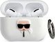 Karl Lagerfeld Etui ochronne KLACAPSILGLWH Silicone Ikonik do AirPods Pro białe 1
