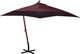 vidaXL Parasol ogrodowy wiszący, na jodłowym słupku, bordowy, 3x3 m 1