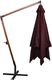 vidaXL Parasol ogrodowy wiszący, na jodłowym słupku, bordowy, 3x3 m 4