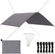 vidaXL Płachta biwakowa, 3x2 m, szara 1