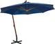 vidaXL Parasol ogrodowy, na jodłowym słupku, lazurowy, 3,5x2,9 m 1