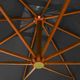 vidaXL Parasol ogrodowy wiszący, na jodłowym słupku, antracyt, 3x3 m 2