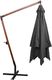 vidaXL Parasol ogrodowy wiszący, na jodłowym słupku, antracyt, 3x3 m 4