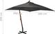vidaXL Parasol ogrodowy wiszący, na jodłowym słupku, antracyt, 3x3 m 8