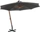 vidaXL Parasol ogrodowy, na jodłowym słupku antracyt 350x290 cm 1