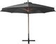 vidaXL Parasol ogrodowy, na jodłowym słupku antracyt 350x290 cm 4